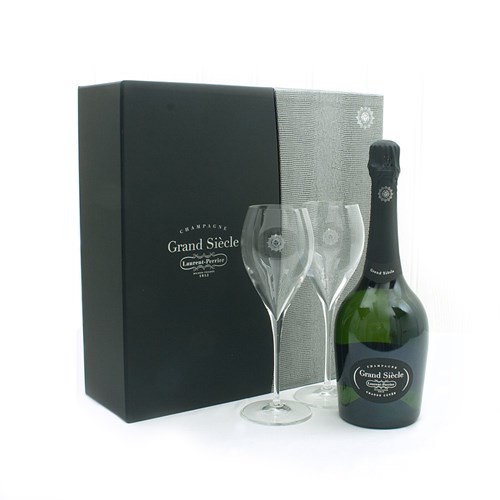 Laurent-Perrier Grand Siecle NV 75cl + Glasses  Gift Set